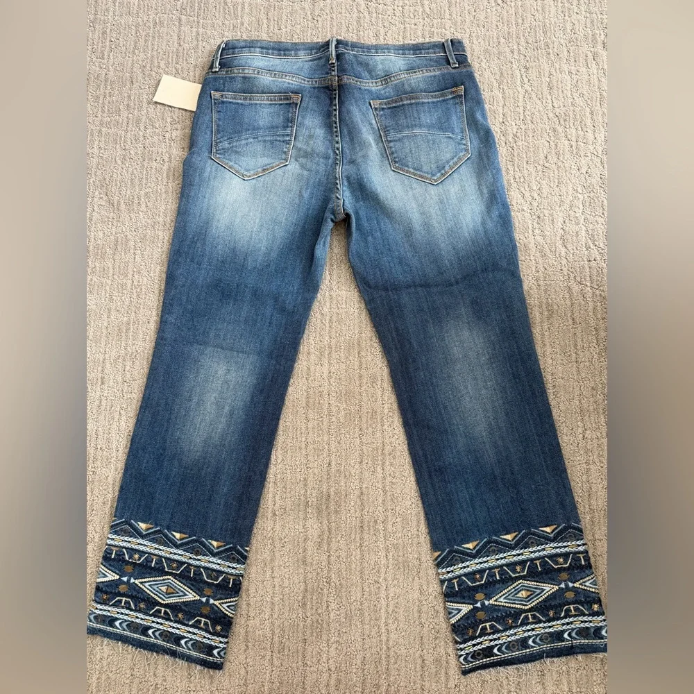 DRIFTWOOD Blue Jeans with Geometric Embroidery - Picture 3 of 8